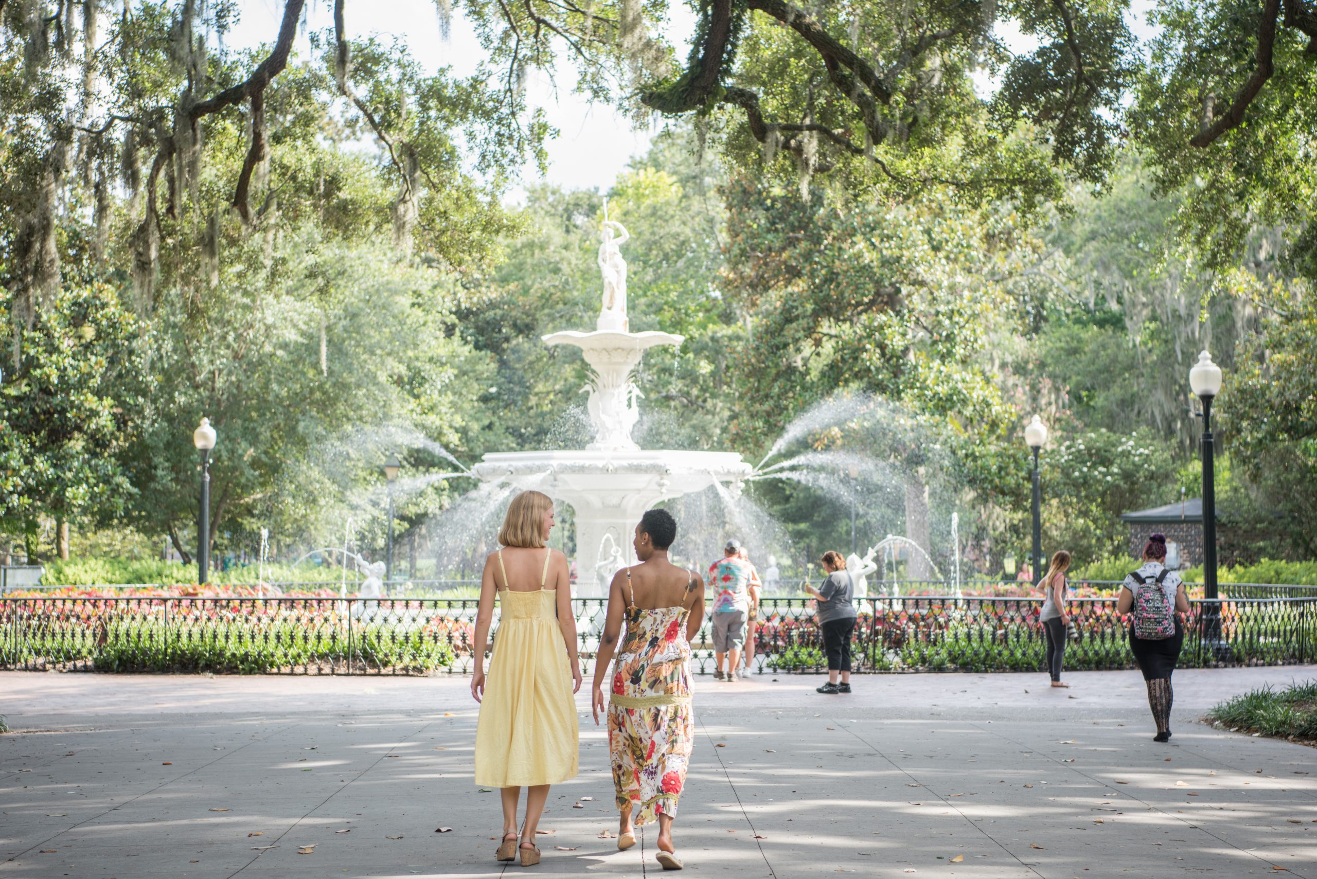 Forsyth Park in Savannah GA is iconic | Get there easily from Wilmington Airport ILG